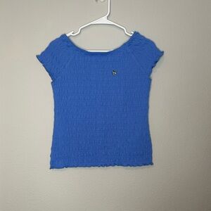 Abercrombie Kids Blue Crinkle Short Sleeve Tee